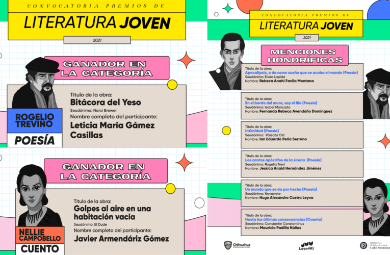 Escritores  de Chihuahua y Parral obtienen el premio de literatura joven 2021