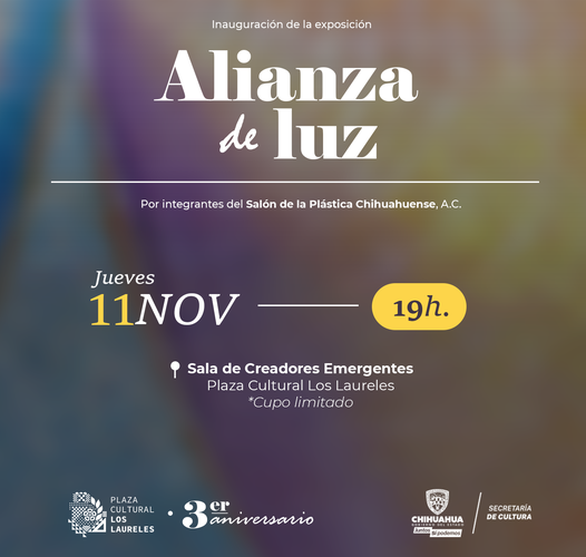 Celebra aniversario Plaza Cultural Los Laureles con exposición de artes plásticas “Alianza de Luz”