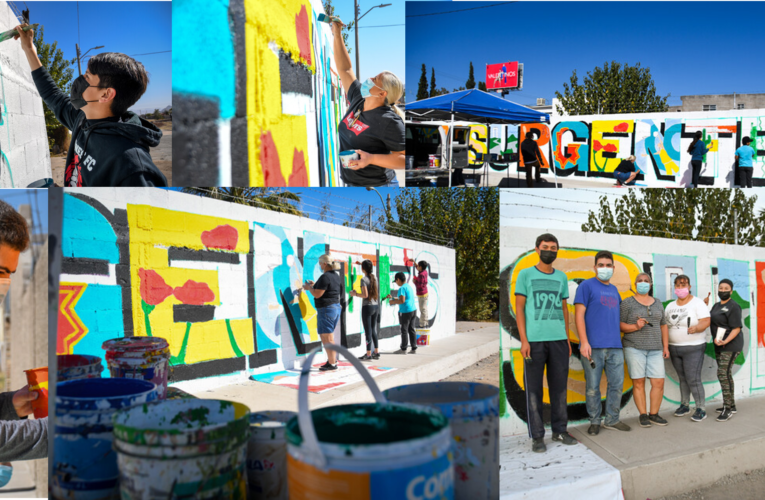 Llenan de color y arte bardas de la colonia Insurgentes II