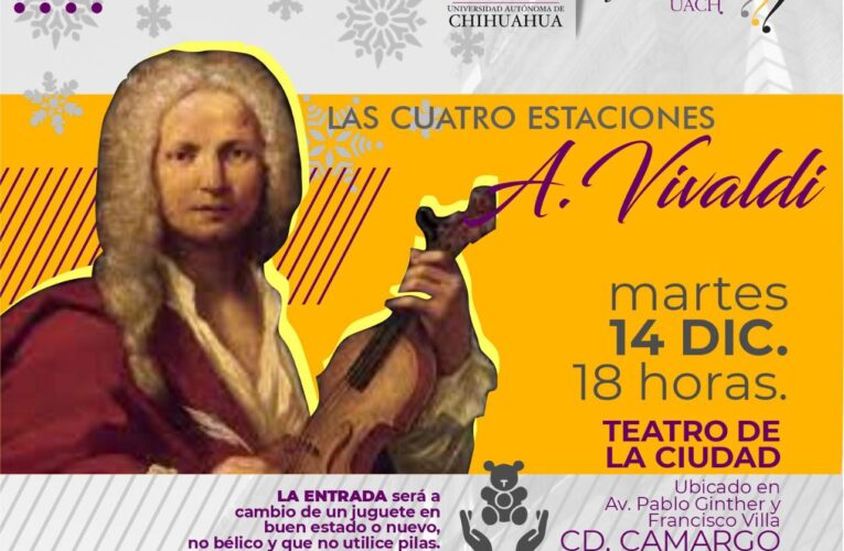 Ofrecerá OSUACH concierto navideño en Camargo a beneficio de niñas y niños de escasos recursos