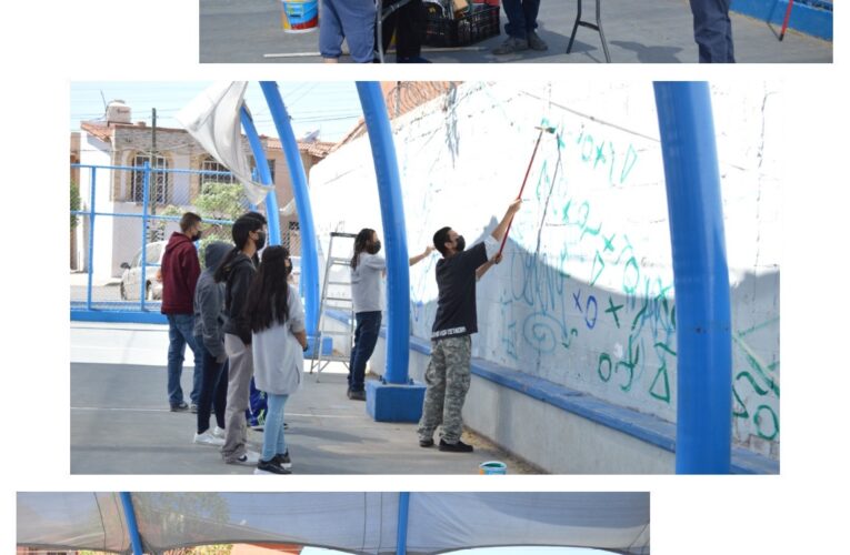 Comienzan trazado de Mural Comunitario en Chihuahua 2000
