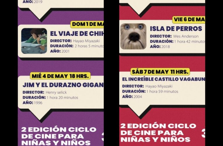 Presenta Cineteca Chihuahua programación para celebrar el Día de la Niñez