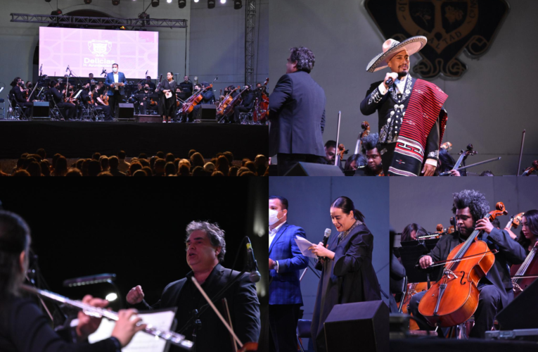 Cautiva Orquesta Filarmónica del Estado a delicienses en concierto por Aniversario de la Fundación de esa Ciudad