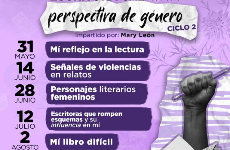 Ofrece Secretaría de Cultura talleres gratuitos de escritura creativa con perspectiva de género