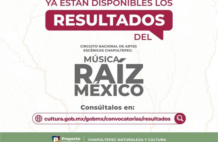 Se publican los resultados de las convocatorias Circuito Nacional de Artes Escénicas Chapultepec: Música Raíz México