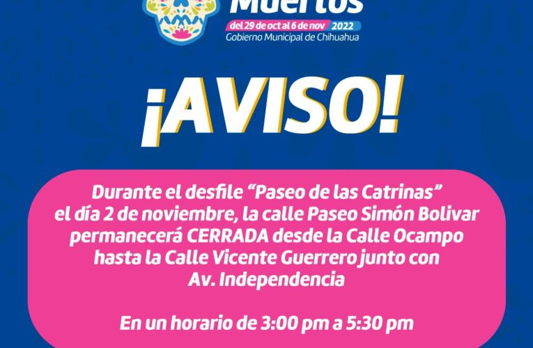 Ubica las calles por dónde pasará el desfile de Catrinas el Día de Muertos