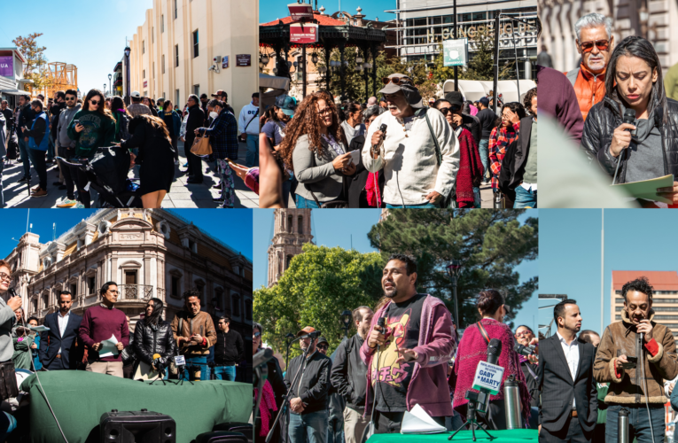 Piden Artistas, creadores y ciudadanos vigilantes en protesta y rueda de prensa en la Plaza de Armas, se reconsidere la puesta en escena de “El Príncipe y la Golondrina