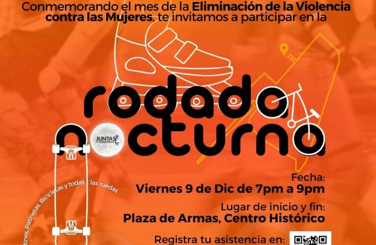 Acude con tu familia a la rodada nocturna que organiza el Gobierno Municipal