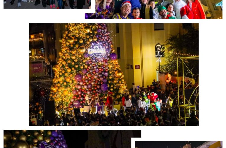 Llega el espíritu de la Navidad a la Plaza de Armas con el encendido del árbol