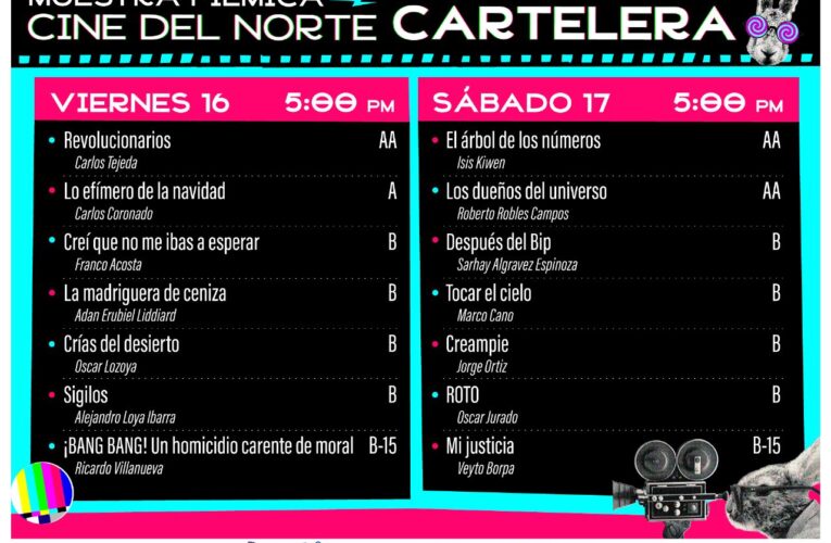 No te pierdas este fin de semana la Muestra Fílmica “Cine del Norte” en El Rejón