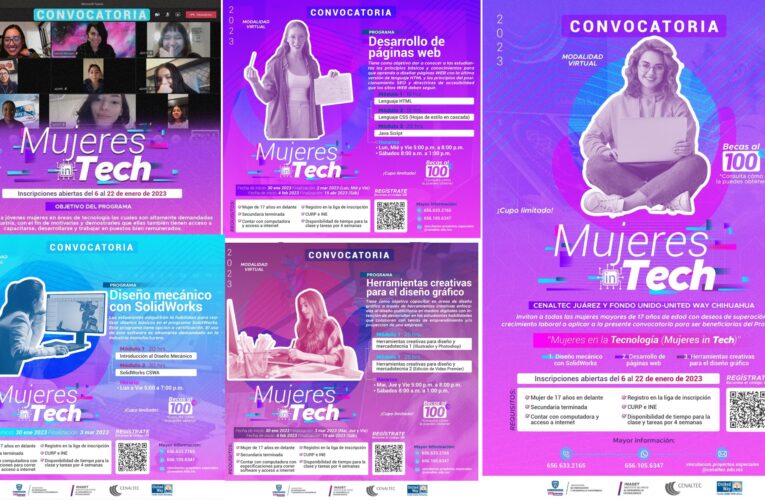 Cenaltec y Fondo Unido Chihuahua lanzan convocatoria para capacitar a mujeres en el sector tecnológico