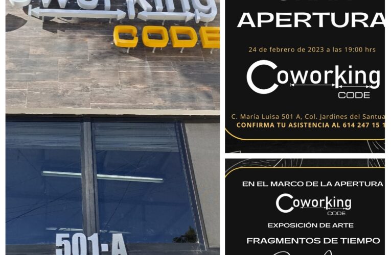 INVITACIÓN A LA GRAN APERTURA DE COWORKING CODE