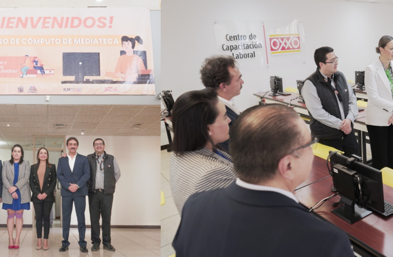 Adquiere Mediateca Municipal computadoras con donativo de cadena OXXO