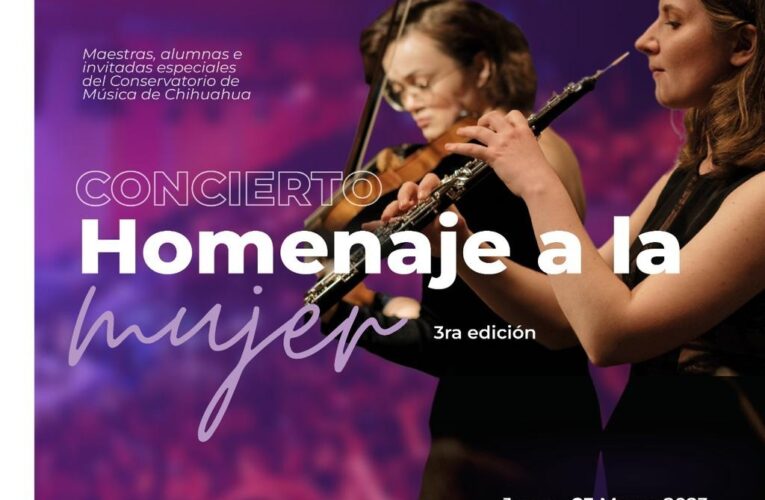 Concierto Homenaje a la Mujer en el Teatro de la Ciudad éste 23 de marzo a las 8:00 pm