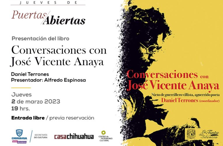 Daniel Terrones presenta su libro “Conversaciones con José Vicente Anaya”