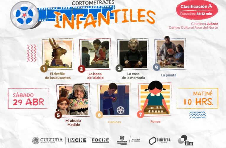 En el marco del Día de la Niñez, este sábado 29 de abril a partir de las 10:00 de la mañana, se proyectarán siete filmes de forma gratuita
