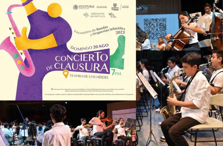 Se presentarán más de 70 niñas y niños con el concierto gratuito de Clausura del Encuentro de Orquestas y Bandas Infantiles y Juveniles