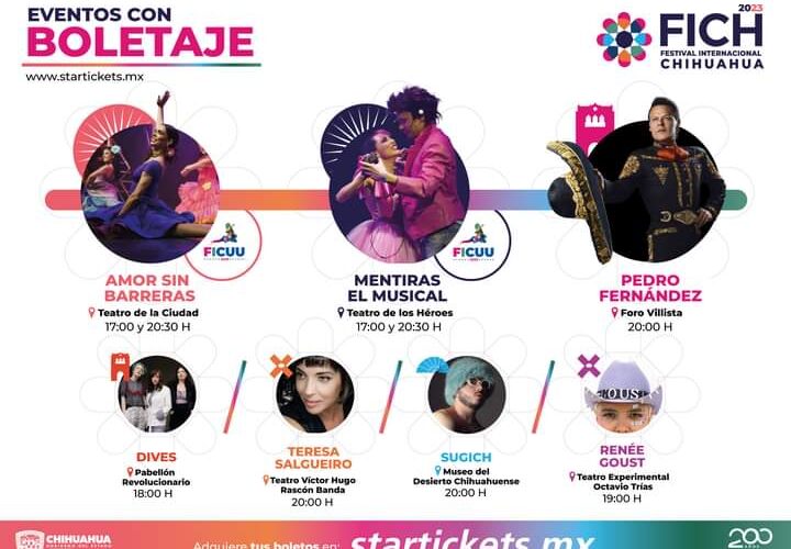 Eventos que necesitan boletos para asistir, dentro del Festival Internacional de Chihuahua
