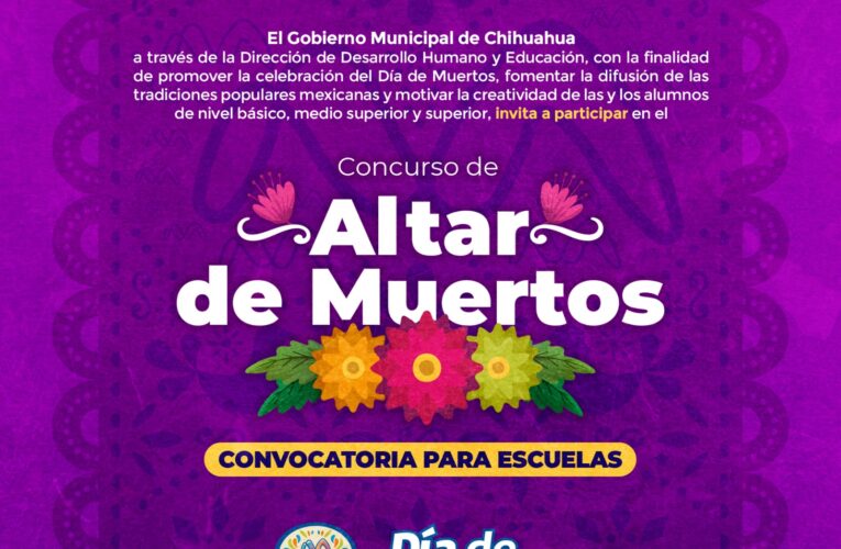 Invita Gobierno Municipal participar en el concurso de altar de muertos a escuelas