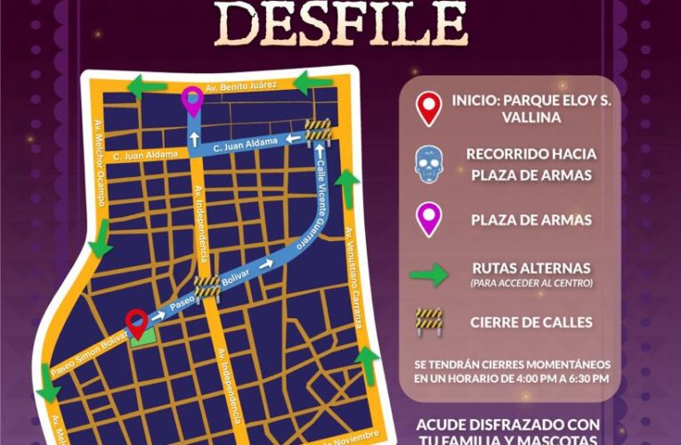 Conoce la ruta del desfile del Día de Muertos que tendrá lugar en el Centro Histórico