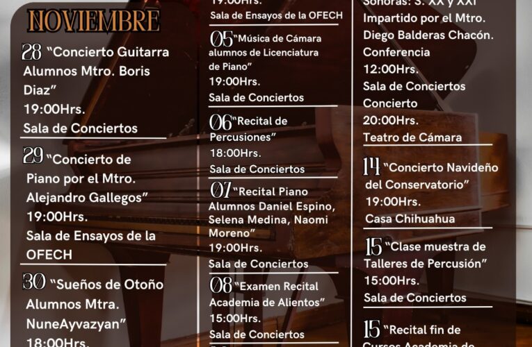 Estos son los recitales de fin de año del Conservatorio