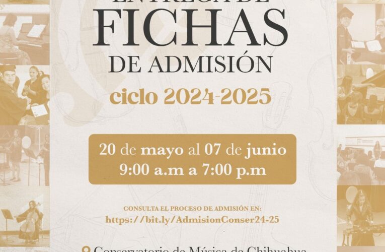 Checa el período de fichas de admisión del ciclo 2024-2025 del Conservatorio de Música