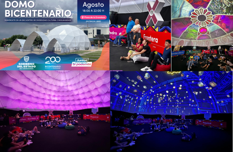 Inauguran exposición de regiones culturales en el Domo Inmersivo de la ciudad de Chihuahua
