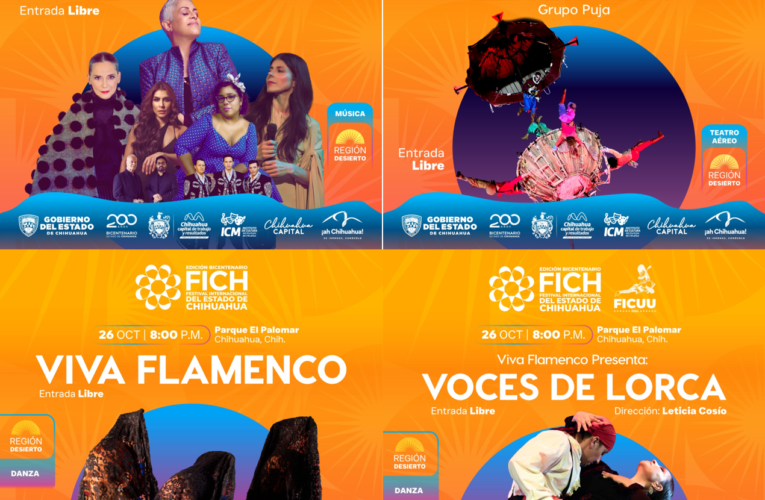 Continúan los festejos en Chihuahua capital con más espectáculos del FICH Edición Bicentenario