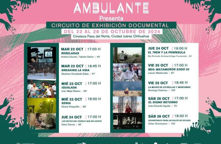 Llevarán cine gratuito a juarenses con el circuito “Ambulante presenta” en su onceava edición
