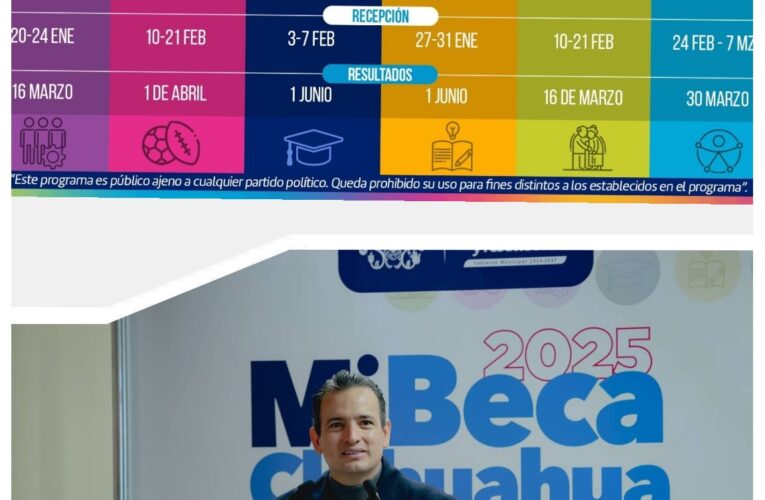 Anuncia alcalde Bonilla fechas para Mi Beca Chihuahua 2025