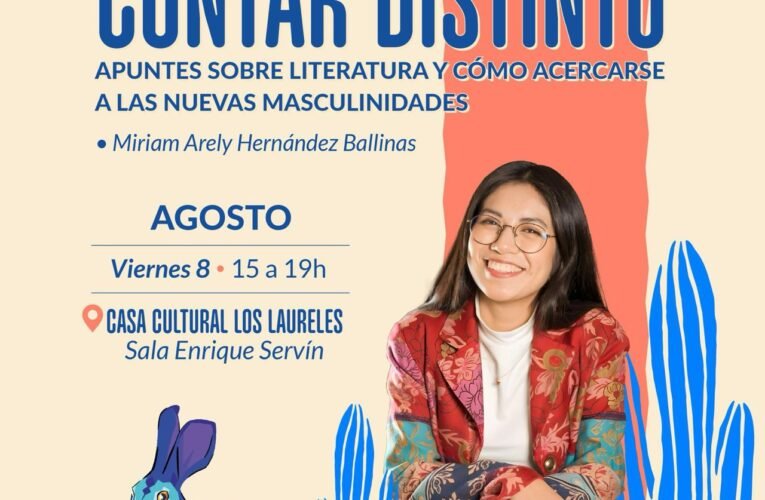 Oferta Secretaría de Cultura taller con enfoque literario y nuevas masculinidades en el marco del mes de la juventud