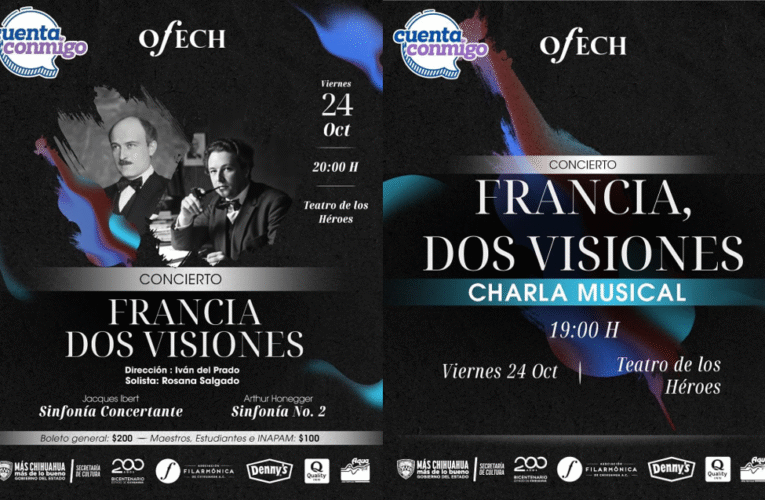 Invitan a vivir un viaje musical con el concierto “Francia, Dos Visiones” de la Ofech
