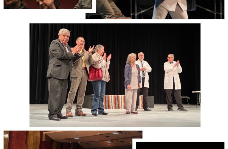 Abarrotan chihuahuenses el Teatro de los Héroes para disfrutar de la obra “La mujer que cayó del cielo”