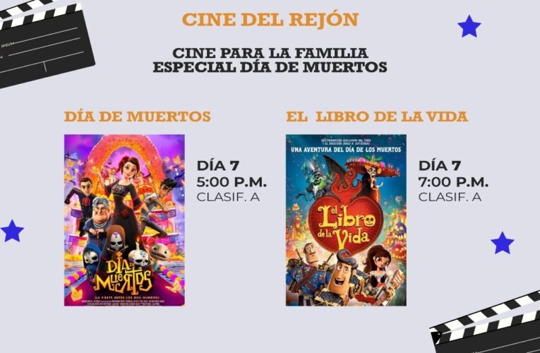 Invita Municipio a disfrutar la cartelera de noviembre del Cine del Rejón