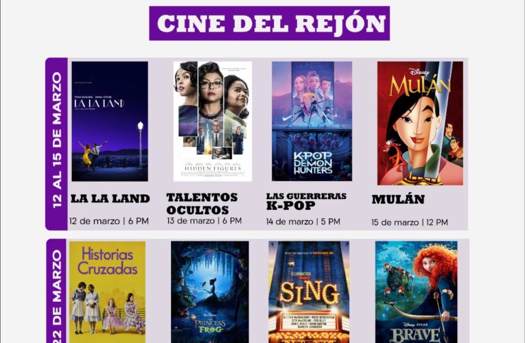 Disfruta de películas sin costo, consulta la cartelera del Cine del Rejón en marzo: Municipio