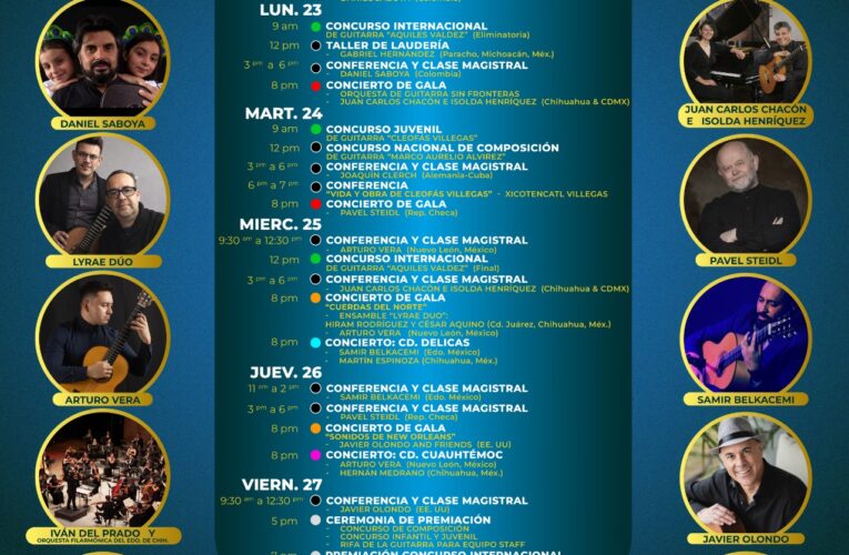 Chihuahua se convierte en el epicentro internacional de la guitarra del 21 al 27 de marzo